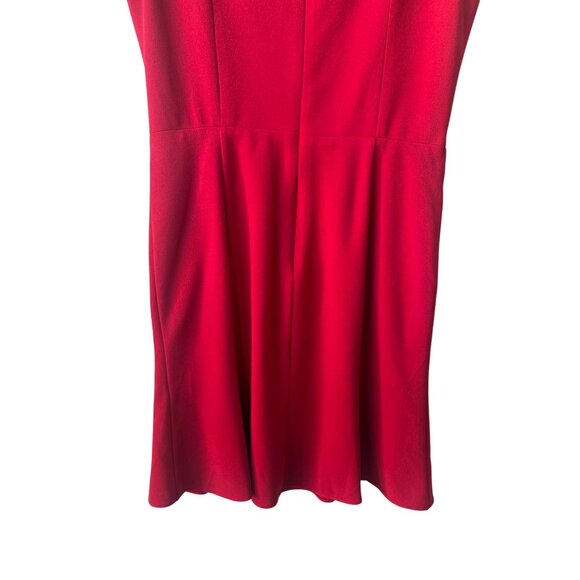 Dress The Population Red Mini Dress Sz M Esme Holiday Sweetheart Ruffle Cocktail - Picture 9 of 12
